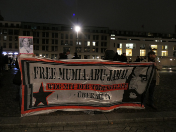 Kundgebung fuer Mumia Abu Jamal am 9. Dezember 2024